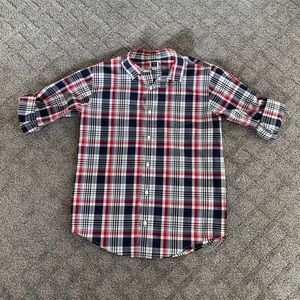 EUC Janie and Jack Plaid Roll-Sleeve Shirt
